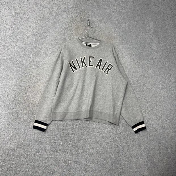나이키 에어 프린팅 로고 라이트 그레이 맨투맨 XL