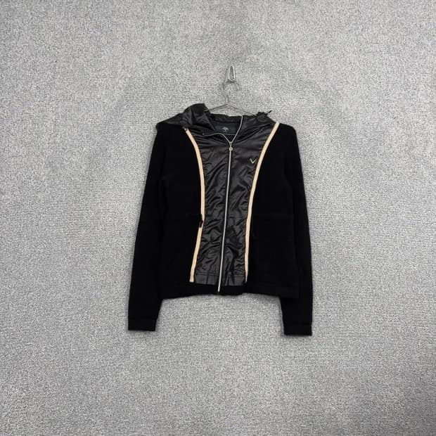 캘러웨이 블랙 여성 골프 니트 집업 자켓 L