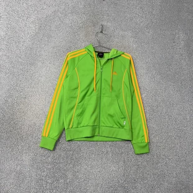 아디다스 삼선 빈티지 라이트 그린 후드집업 95