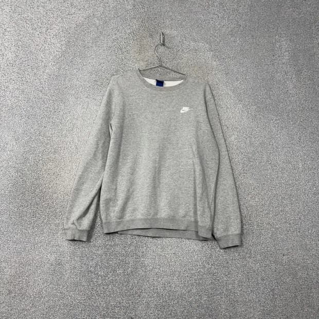 나이키 라이트 그레이 로고 남성 맨투맨 L