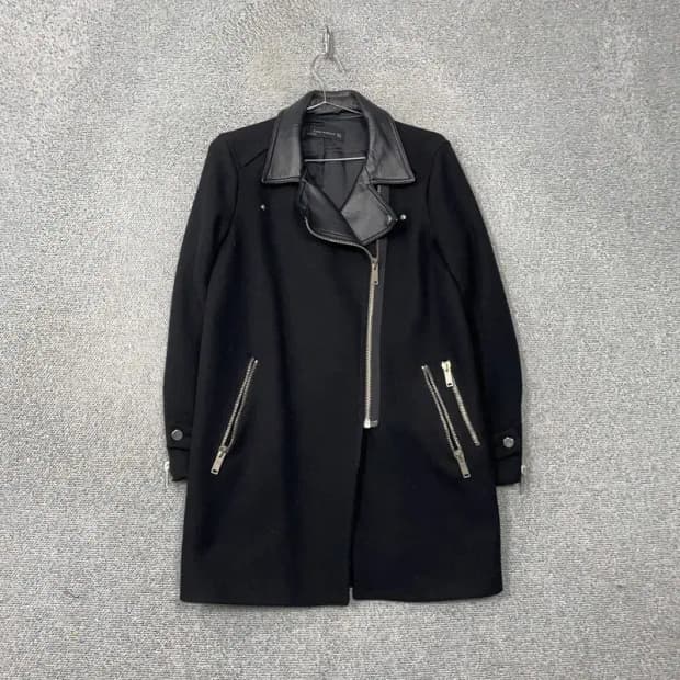 자라 램스킨 양가죽 라이더 코트 M