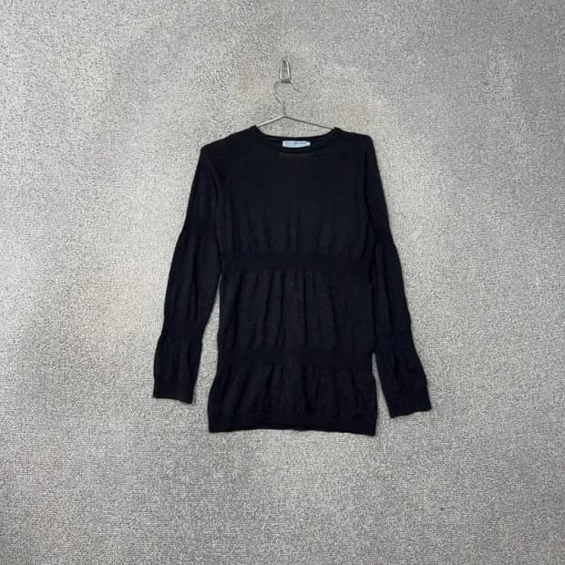 빈폴 네이비 여성 캐주얼 롱 니트 90