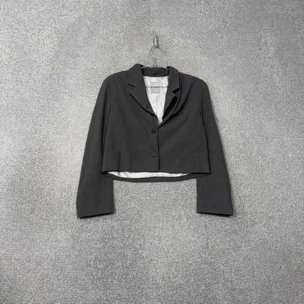 에잇세컨즈 여성 캐주얼 그레이 크롭 블레이저 XS