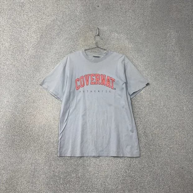 커버낫 빈티지 프린팅 로고 오버핏 반팔티 L