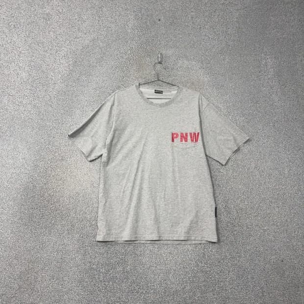 콜롬비아 그레이 로고 반팔티 XL