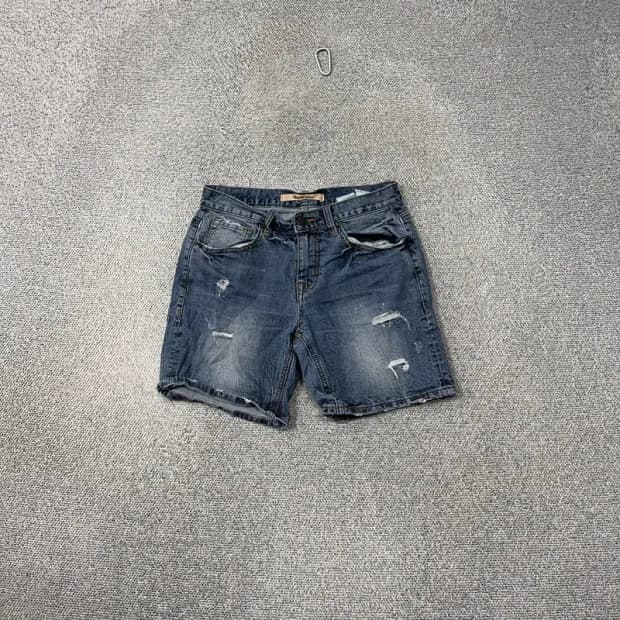 버커루 빈티지 워싱 데님 반바지 25