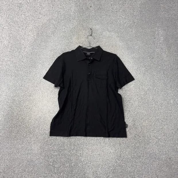 휴고보스 블랙 남성 캐주얼 반팔 카라티 L