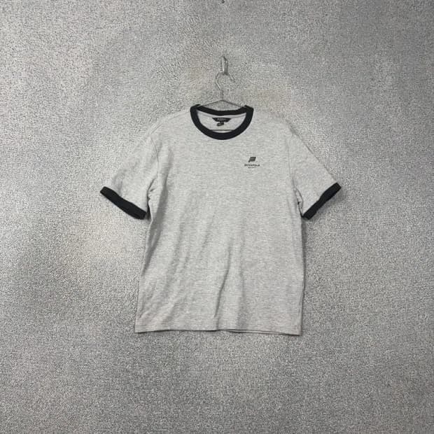 빈폴 라이트 그레이 로고 남성 캐주얼 반팔 티 100