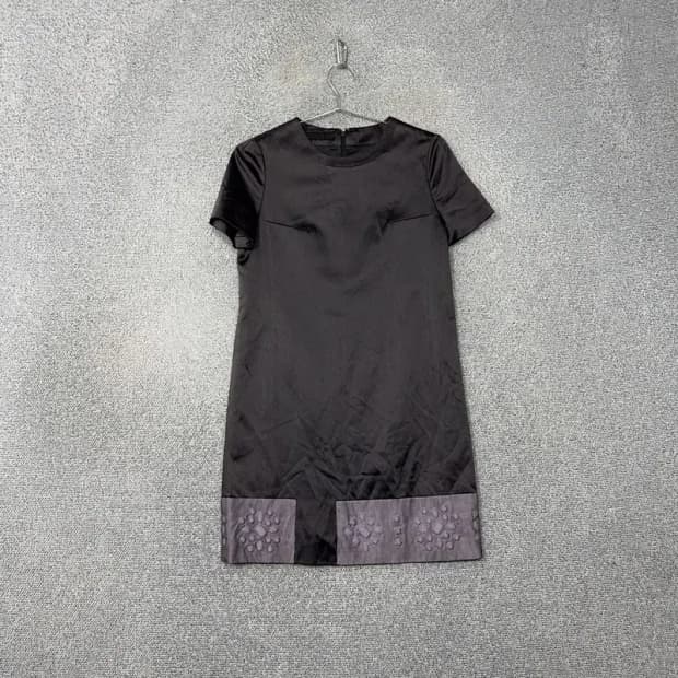 한섬 마인 여성 그레이 반팔 원피스 82-94-160