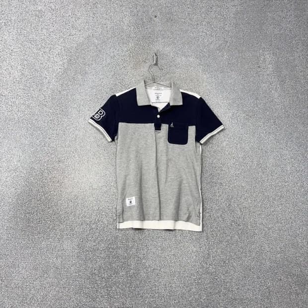 빈폴 캐주얼 넘버 남성 그레이 반팔 카라티 95