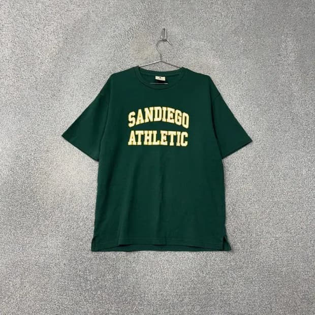 후아유 로고 프린팅 그린 반팔 티 M