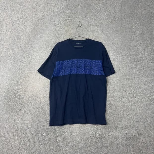 캘빈클라인 프린팅 네이비 반팔 티 L