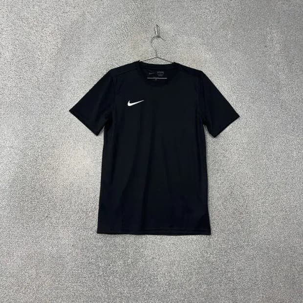 나이키 드라이핏 블랙 로고 기능성 운동 반팔티 M
