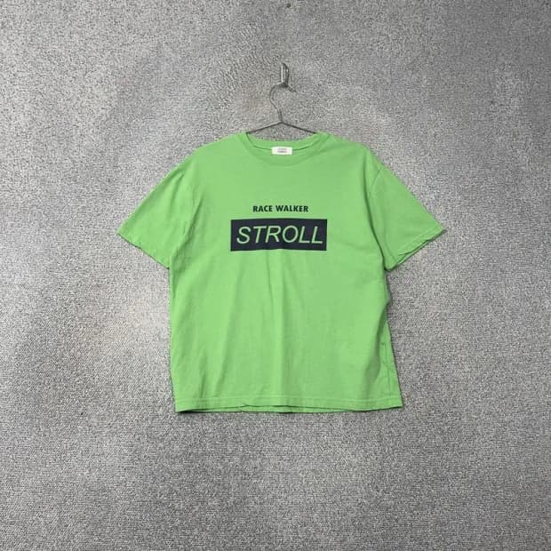 스튜디오 톰보이 프린팅 라이트 그린 반팔 티 F