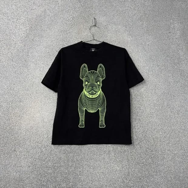 라이프워크 빅로고 프린팅 블랙 반팔티 XS