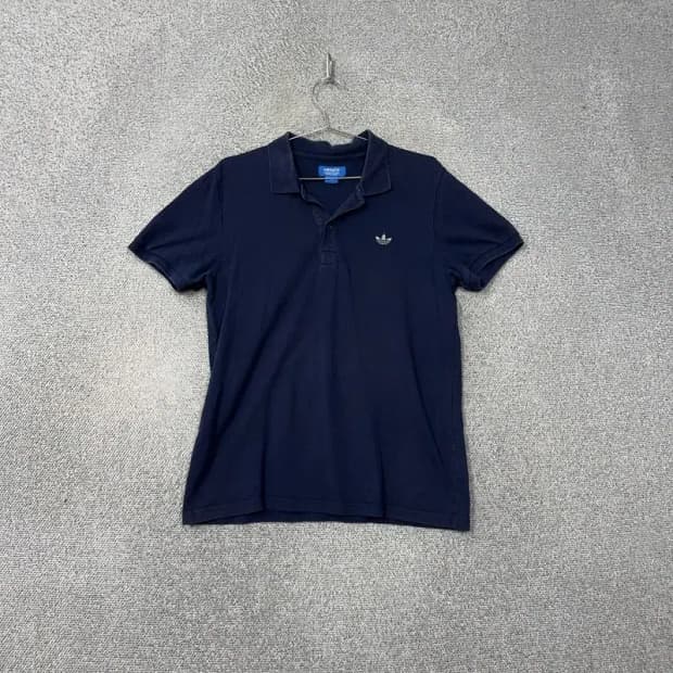 아디다스 네이비 불꽃 로고 반팔 카라티 105