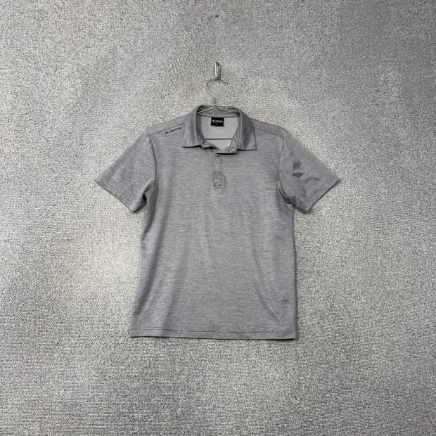 밀레 로고 그레이 등산 기능성 반팔 카라티 95