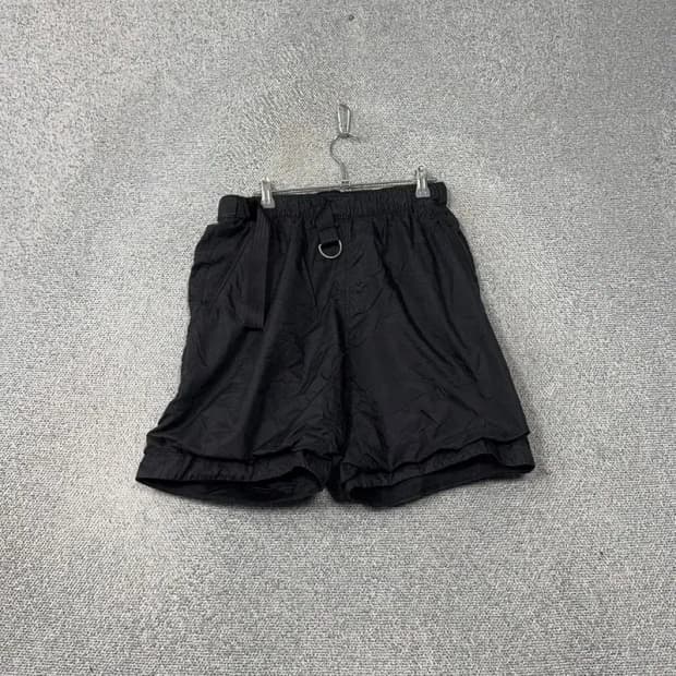 나이키 빈티지 벨티드 블랙 나일론 반바지 L