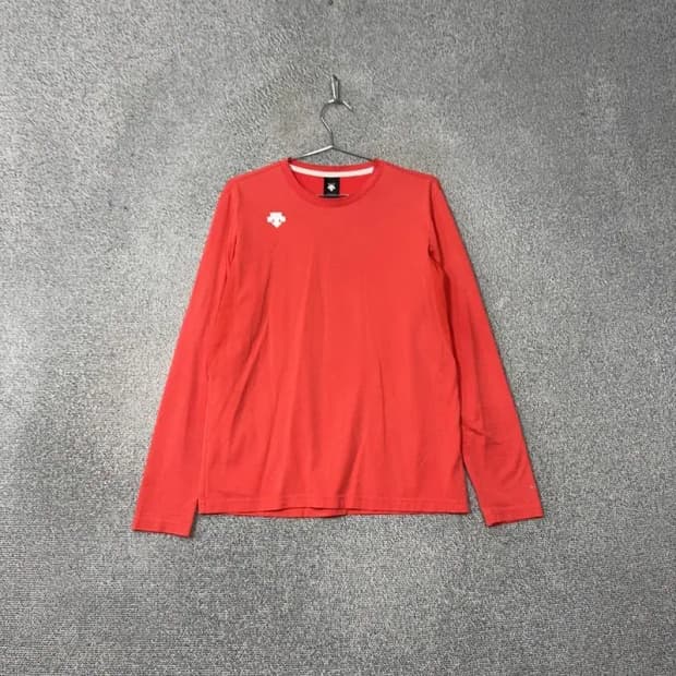 데상트 코랄 캐주얼 로고 긴팔티 L