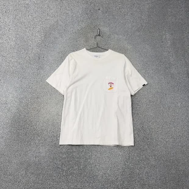 커버낫 화이트 로고 프린팅 남성 반팔티 M