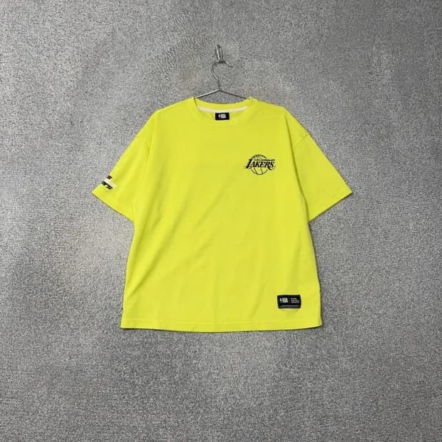 NBA LA레이커스 로고 형광 오버핏 남성 반팔티 M