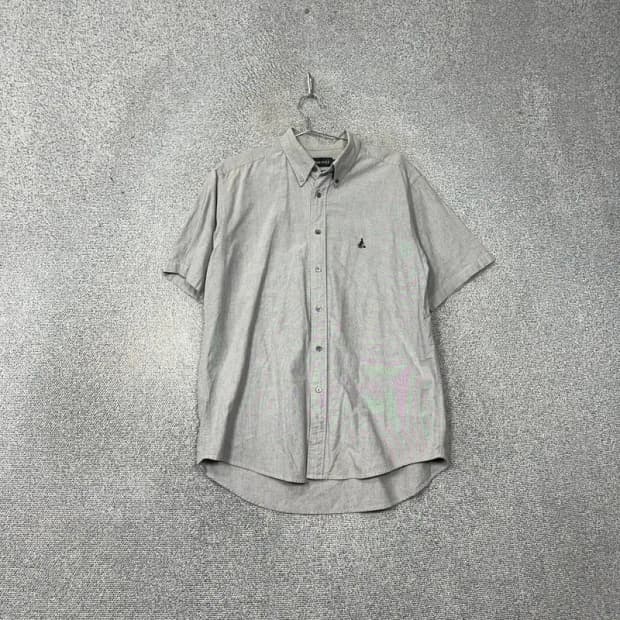 빈폴 라이트 그레이 로고 캐주얼 남성 반팔 셔츠 105