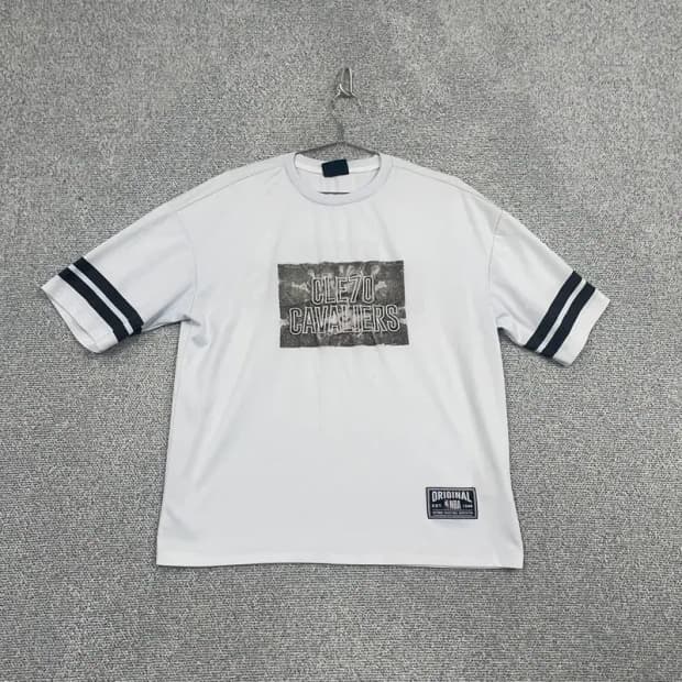 NBA 빈티지 프린팅 화이트 오버핏 반팔티 L