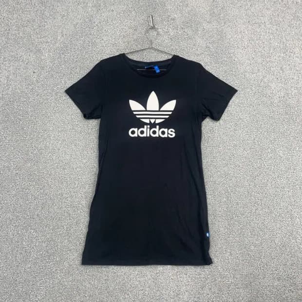 아디다스 빅로고 프린팅 블랙 원피스 085