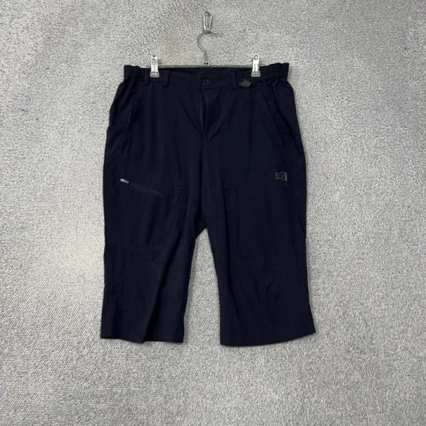 밀레 네이비 로고 남성 등산 기능성 반바지 85