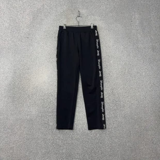 지프 블랙 멀티 로고 캐주얼 트레이닝 팬츠 S