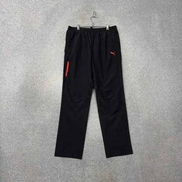 푸마 블랙 로고 기능성 트레이닝 팬츠 XXL