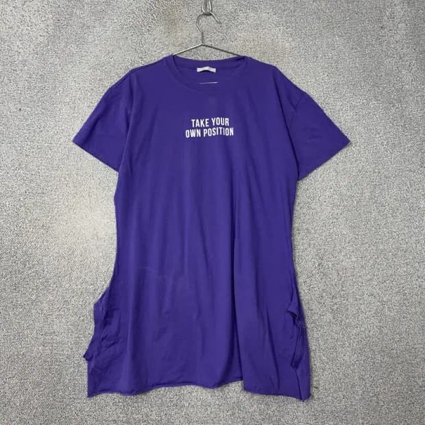 자라 퍼플 프린팅 반팔 원피스 M