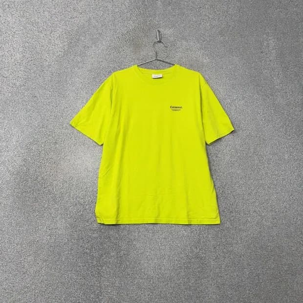 커버낫 옐로우 형광 로고 반팔티 XL