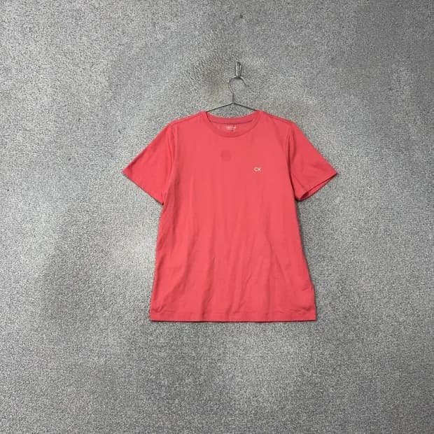 캘빈클라인 코랄 심플 로고 코튼 반팔티 L