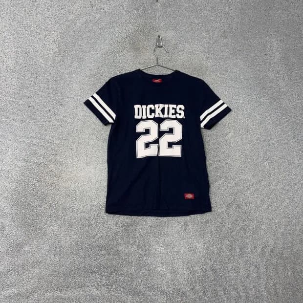 디키즈 로고 프린팅 네이비 반팔 티 S-M