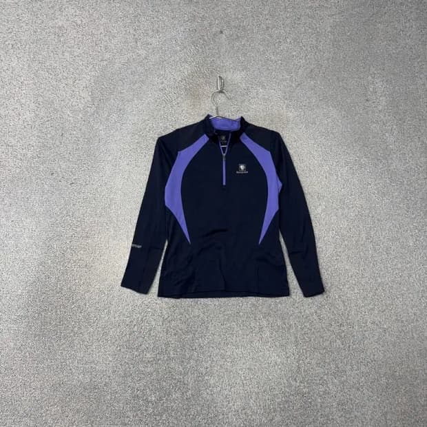 블랙야크 네이비 여성 등산 기능성 반집업 긴팔티 90