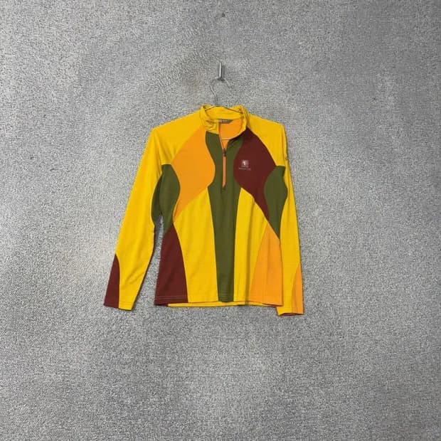 블랙야크 옐로우 여성 등산 기능성 반집업 긴팔티 90