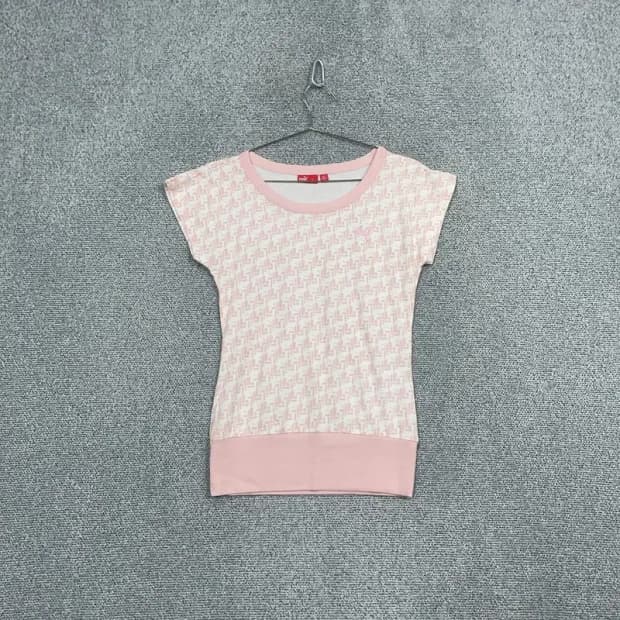 푸마 빈티지 Y2K 라이트 핑크 반팔 티 S