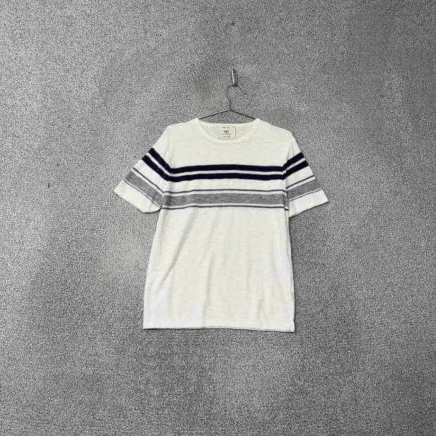 헨리코튼 니트웨어 남성 스트라이프 반팔티 95