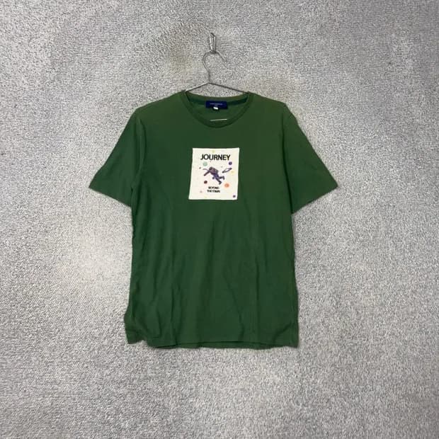 커스텀멜로우 캐주얼 프린팅 프린팅 그린 반팔 티 S