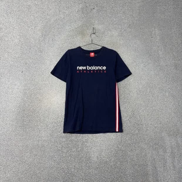 뉴발란스 프린팅 기능성 네이비 반팔 티 MEDIUM
