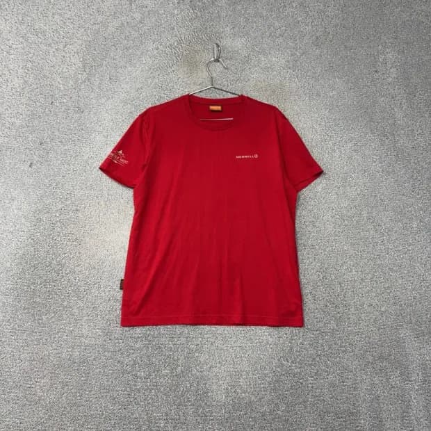 머렐 기능성 로고 레드 반팔 티 XL/105