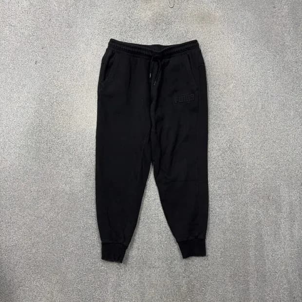 푸마 블랙 캐주얼 조거팬츠 L