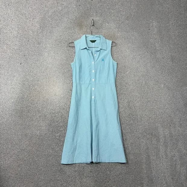 빈폴 레이디 스트라이프 라이트 블루 원피스 85-95-165