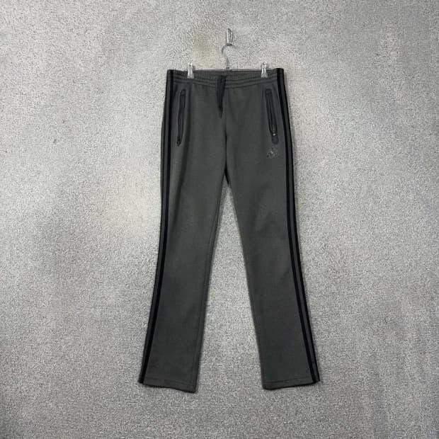 아디다스 그레이 로고 삼선 트레이닝 팬츠 100