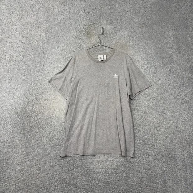 아디다스 라이트 그레이 오버사이즈 반팔 티 4XL