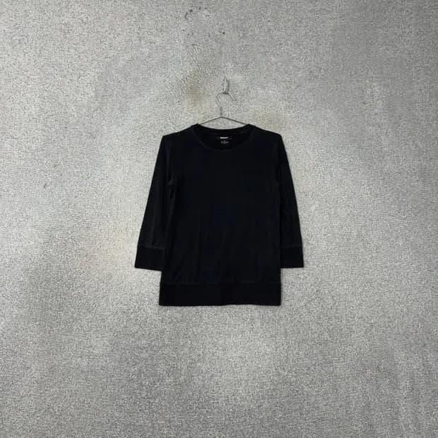 DKNY 여성 캐주얼 블랙 맨투맨 XXS