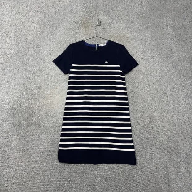 라코스테 스트라이프 네이비 반팔 원피스 95