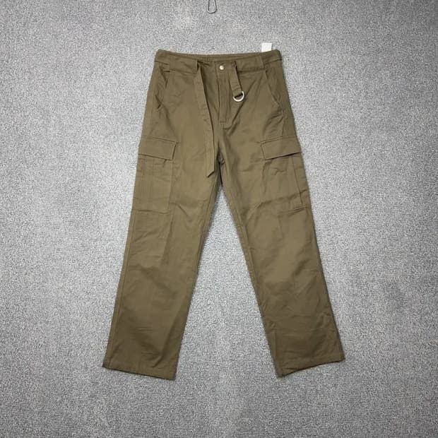 에잇세컨즈 빈티지 카키 벨티드 카고 팬츠 78