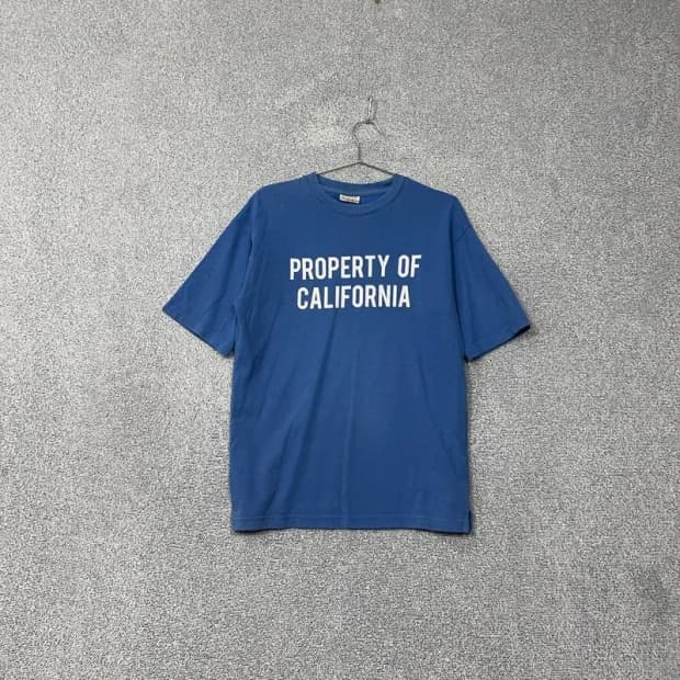 후아유 프린팅 네이비 반팔 티 M